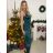 Langes, elegantes, trägerloses Satin-Partykleid für Damen (Einheitsgröße S/M) ITALIAN FASHION IMPSH236357A/DU -   Smaragdgrün -   S/M/L