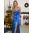 Langes Satin-Partykleid mit Trägern für Damen (Einheitsgröße S/M) ITALIAN FASHION IMM24M9156/DU -   rot -   S/M/L