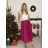 Mittellanger Rock für Damen (Einheitsgröße S/M) ITALIAN FASHION IMM23HG4911/DU Dunkelrosa