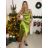 Langes, elegantes, trägerloses Satin-Partykleid für Damen (Einheitsgröße S/M) ITALIAN FASHION IMPSH236357A/DU -   Smaragdgrün -   S/M/L