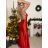 Šaty letní na ramínka dámské (S/M ONE SIZE) ITALSKÁ MÓDA IMPBB22B21841 S/M rot