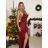 Trägerloses langes Partykleid für Damen (Einheitsgröße S/M) ITALIAN FASHION IMPSH2360055 zelená limetková S / M