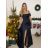 Langes trägerloses Pailletten-Partykleid für Damen (Einheitsgröße S/M) ITALIAN FASHION IMPSH233348 blau S / M