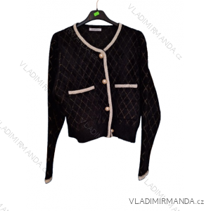Damenpullover mit langen Ärmeln und Knöpfen (Einheitsgröße S/M/L) ITALIAN FASHION IMSM24WJD-5/DU