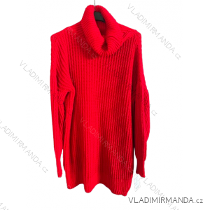 Warm gestricktes Langarmkleid für Damen in Übergröße (52/54/56 EINHEITSGRÖSSE) ITALIAN FASHION IM424637
