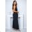 Damen Plus Size (42-46) langes elegantes ärmelloses Partykleid POLISH FASHION PMLBC23265-10 schwarz 40