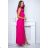 Damen Plus Size (42-46) langes elegantes ärmelloses Partykleid POLISH FASHION PMLBC23265-10 růžová fuchsiová 38