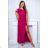Damen Plus Size (42-46) langes elegantes ärmelloses Partykleid POLISH FASHION PMLBC23265-10 růžová malinová 42