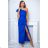 Damen Plus Size (42-46) langes elegantes ärmelloses Partykleid POLISH FASHION PMLBC23265-10 Königsblau 38