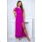 Damen Plus Size (42-46) langes elegantes ärmelloses Partykleid POLISH FASHION PMLBC23265-10 fialová purpurová 38