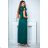 Damen Plus Size (42-46) langes elegantes ärmelloses Partykleid POLISH FASHION PMLBC23265-10 grün 38