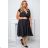 Damen Plus Size (42-46) langes elegantes ärmelloses Partykleid POLISH FASHION PMLBC23265-10 schwarz 44