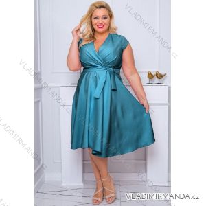 Damen Plus Size (42-46) langes elegantes ärmelloses Partykleid POLISH FASHION PMLBC23265-10