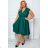Damen Plus Size (42-46) langes elegantes ärmelloses Partykleid POLISH FASHION PMLBC23265-10 grün 36