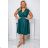 Damen Plus Size (42-46) langes elegantes ärmelloses Partykleid POLISH FASHION PMLBC23265-10 grün 46