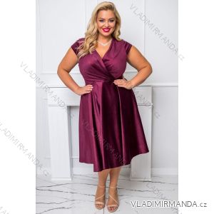 Damen Plus Size (42-46) langes elegantes ärmelloses Partykleid POLISH FASHION PMLBC23265-10