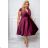 Damen Plus Size (42-46) langes elegantes ärmelloses Partykleid POLISH FASHION PMLBC23265-10 Wein 42
