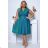 Damen Plus Size (42-46) langes elegantes ärmelloses Partykleid POLISH FASHION PMLBC23265-10 grün 50