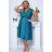 Damen Plus Size (42-46) langes elegantes ärmelloses Partykleid POLISH FASHION PMLBC23265-10 grün 50