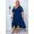 Damen Plus Size (42-46) langes elegantes ärmelloses Partykleid POLISH FASHION PMLBC23265-10 dunkelblau 54
