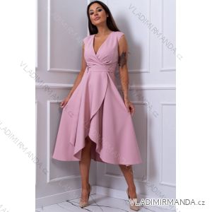Damen Plus Size (42-46) langes elegantes ärmelloses Partykleid POLISH FASHION PMLBC23265-10