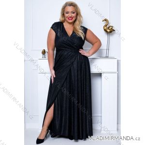 Damen Plus Size (42-46) langes elegantes ärmelloses Partykleid POLISH FASHION PMLBC23265-10