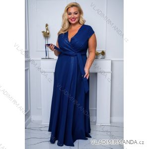 Damen Plus Size (42-46) langes elegantes ärmelloses Partykleid POLISH FASHION PMLBC23265-10