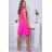 Damen Plus Size (42-46) langes elegantes ärmelloses Partykleid POLISH FASHION PMLBC23265-10 růžová neon 50