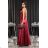 Trägerloses Partykleid aus Tüll für Damen (S/M/L ONE SIZE) ITALIAN FASHION IM923001 Wein 42
