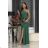 Trägerloses langes Partykleid aus Satin für Damen (34-42) POLISH FASHION PMLEL24NATHALIE grün 46