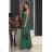 Trägerloses langes Partykleid aus Satin für Damen (34-42) POLISH FASHION PMLEL24NATHALIE grün 46