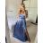 Carmen langes, trägerloses, elegantes Satin-Damenkleid (S/M ONE SIZE) ITALIAN FASHION IMPBB22B22735/DR – Limettengrün – S/M