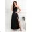 Langes formelles Kurzarmkleid für Damen (36-54) POLISH FASHION PMLMR23ALICE schwarz 38
