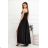 Langes formelles Kurzarmkleid für Damen (36-54) POLISH FASHION PMLMR23ALICE schwarz 38