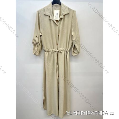 Langärmliges Hemdkleid für Damen mit Gürtel (S/M EINHEITSGRÖSSE) ITALIAN FASHION IMPSH24210151