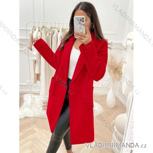 Lange Damen Fleecejacke (SML-XL) ITALIAN FASHION IMD211106 -   rot -   S/M/L
