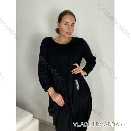 Elegantes Damen-Partykleid mit langen Ärmeln (S/M ONE SIZE) ITALIAN FASHION IM322282 52/54 schwarz