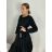Elegantes Damen-Partykleid mit langen Ärmeln (S/M ONE SIZE) ITALIAN FASHION IM322282 52/54 schwarz
