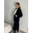 Strickjacke gestrickte Langarmfrauen (UNI S / M) ITALIAN FASHION IMD20425 M / L schwarz