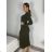 Sommerkleid Carmen aus Musselin für Damen (Einheitsgröße S/M) ITALIAN FASHION IMWE231506 -   zelená khaki -   S / M