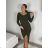 Sommerkleid Carmen aus Musselin für Damen (Einheitsgröße S/M) ITALIAN FASHION IMWE231506 -   zelená khaki -   S / M