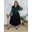 Damen Warmes Langarmkleid (L / XL ONE SIZE) ITALIAN FASHION IM421MIA