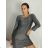 Übergroßes Kleid mit langen Ärmeln für Damen in Übergröße (XL/2XL/3XL, EINHEITSGRÖSSE) ITALIAN FASHION IMC23024 S/M/L schwarz