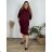 Damen Langarm Tunika (M / L ONE SIZE) ITALIAN FASHION IM521150  Wein