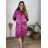 Jacke Extended Slim Langarm Damen Übergröße (48/50/52 ONE SIZE) ITALIAN FASHION IM424658 50/52 růžová fuchsiová