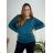 Damen Pullover Lang Langarm Strickkleid (L / XL ONE SIZE) ITALIAN FASHION IM721314