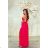 Damen (34-38) POLISH FASHION PMLWD24AMELIA Trägerloses langes Partykleid mit Pailletten růžová fuchsiová 38