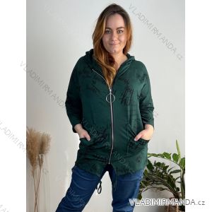 Damen-Langarm-Hoodie mit schwachem Reißverschluss (L/XL/2XL, EINE GRÖSSE) ITALIAN FASHION IMB22181