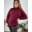 Strickpullover mit Rollkragen, Langarm, Damen, Übergröße (54/56/58 Einheitsgröße), ITALIAN FASHION IM524KEYLA