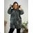 Damen-Langarm-Hoodie mit schwachem Reißverschluss (L/XL/2XL, EINE GRÖSSE) ITALIAN FASHION IMB22181 56/58 schwarz